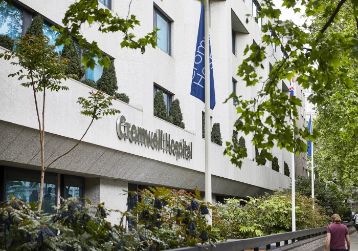 A photograph of the outside of Cromwell Hospital