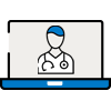 Icon of a remote consultation