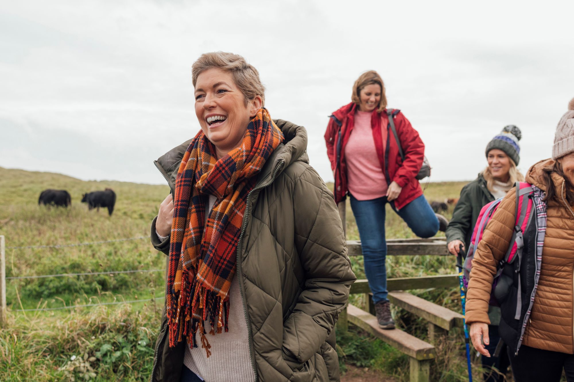 Elder group of women enjoying time outdoors